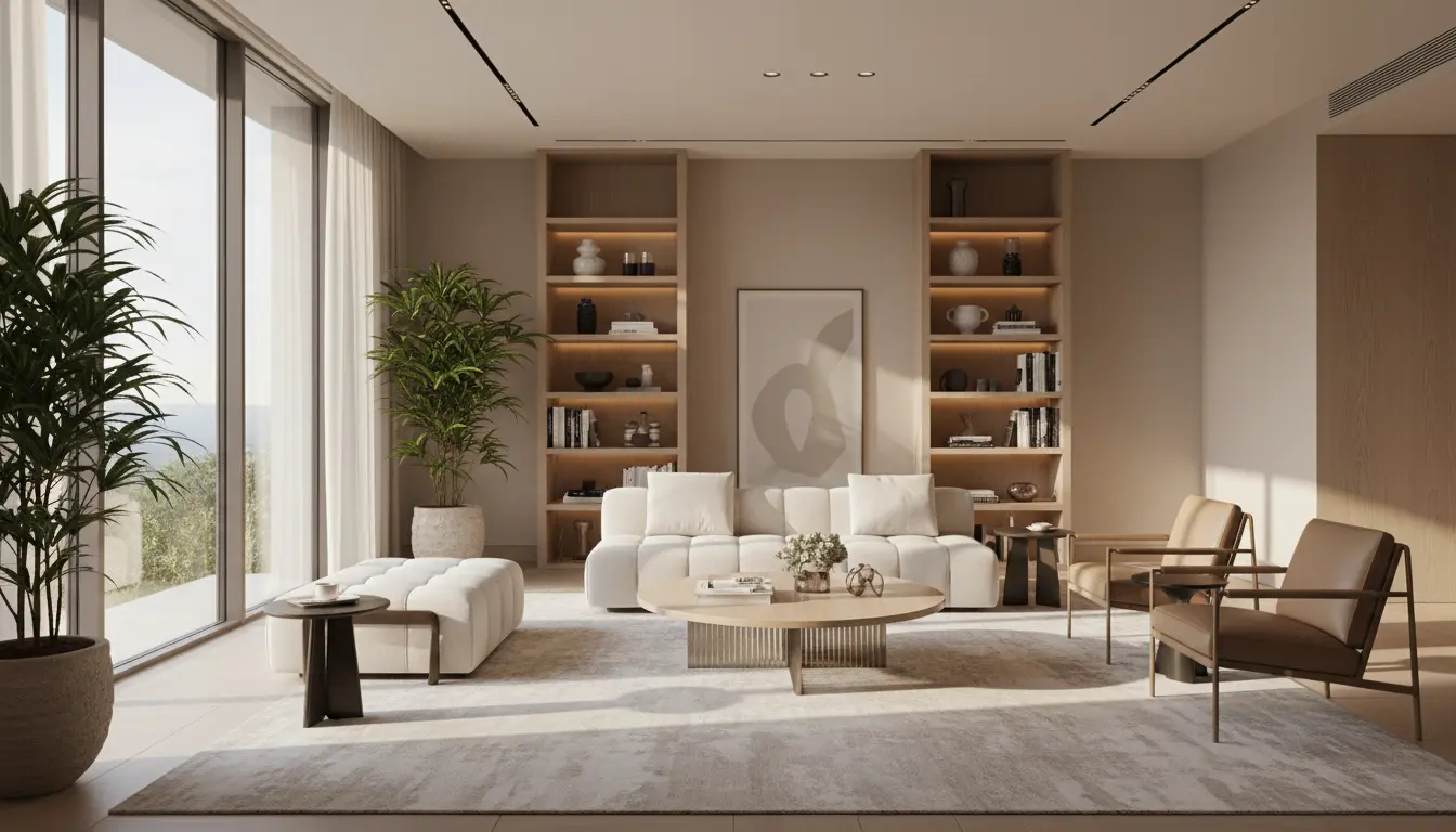 Beautiful modern living room designed with DecorAI - AI Room Planner app